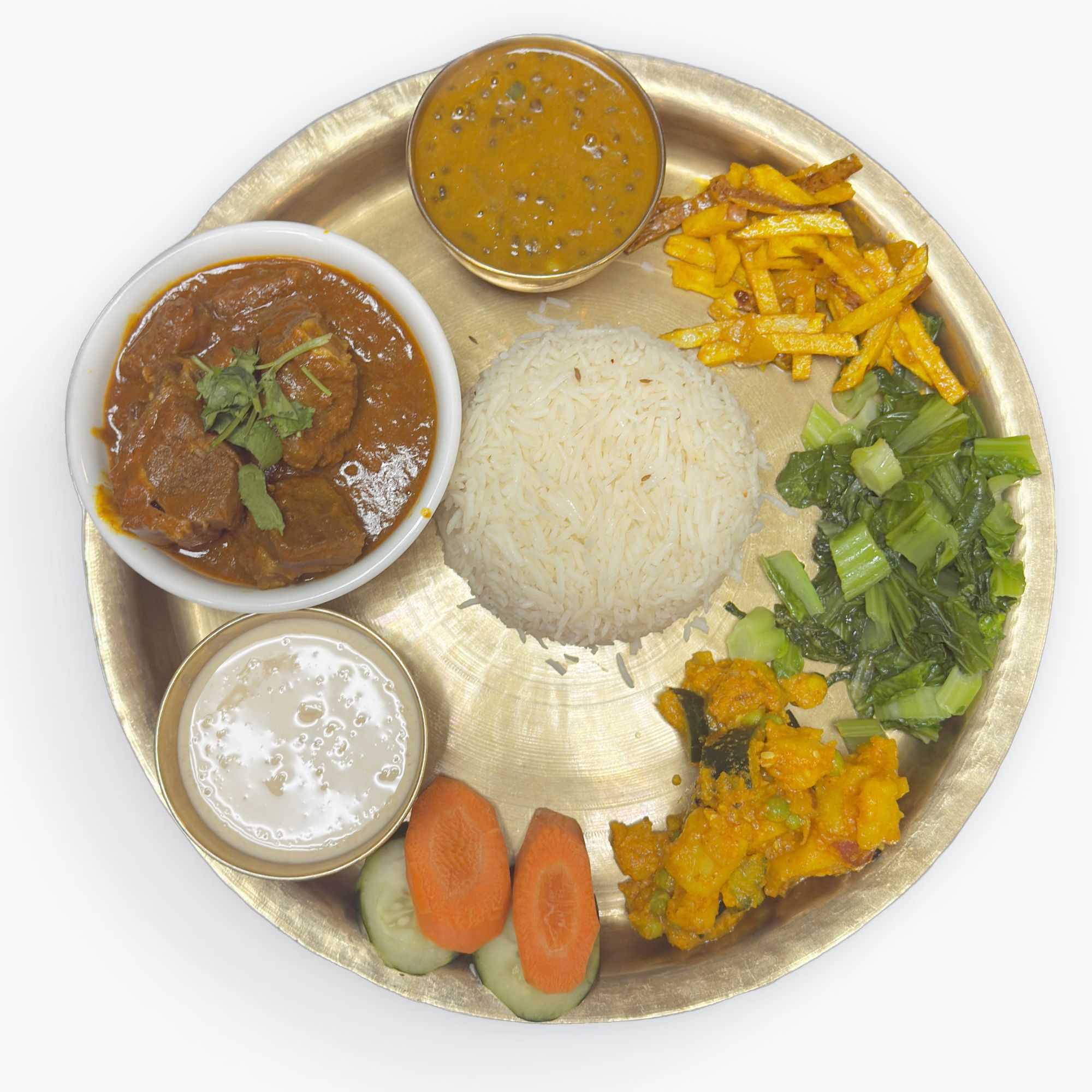 Goat curry platter